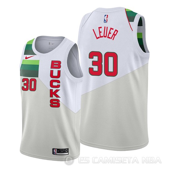 Camiseta Jon Leuer #30 Milwaukee Bucks Earned Blanco - Haga un click en la imagen para cerrar
